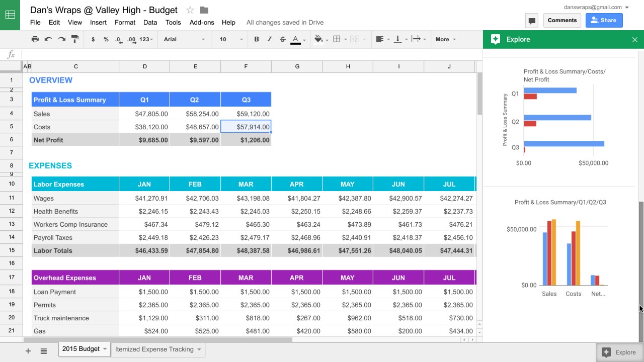 Google Sheets Professional